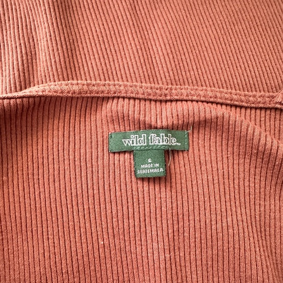 Wild Fable Ribbed Rust Slip Dress - Picture 3 of 3